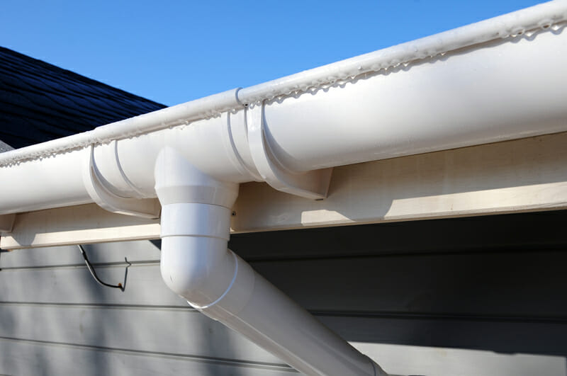 Newly installed gutter system inRobertsville's residential house